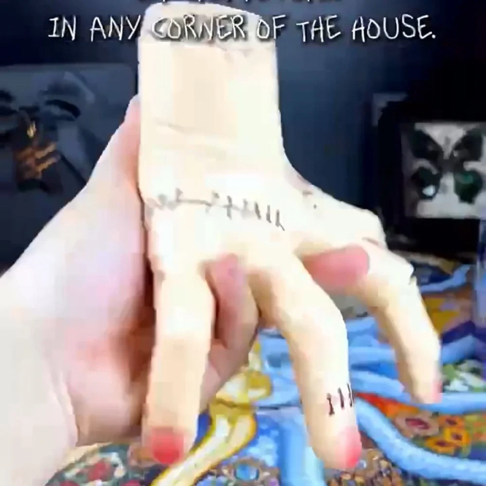 Electric Wednesday Addams “Thing” Hand – LED Lights, Music & Crawling Motion